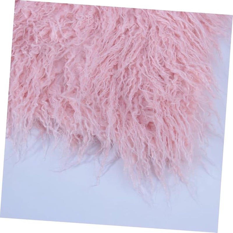 Pink Photography Blanket Soft Cozy Newborn Photo Prop Skin Friendly Warm Background Mat - Image 4